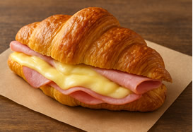 Croissant Queijo e Presunto